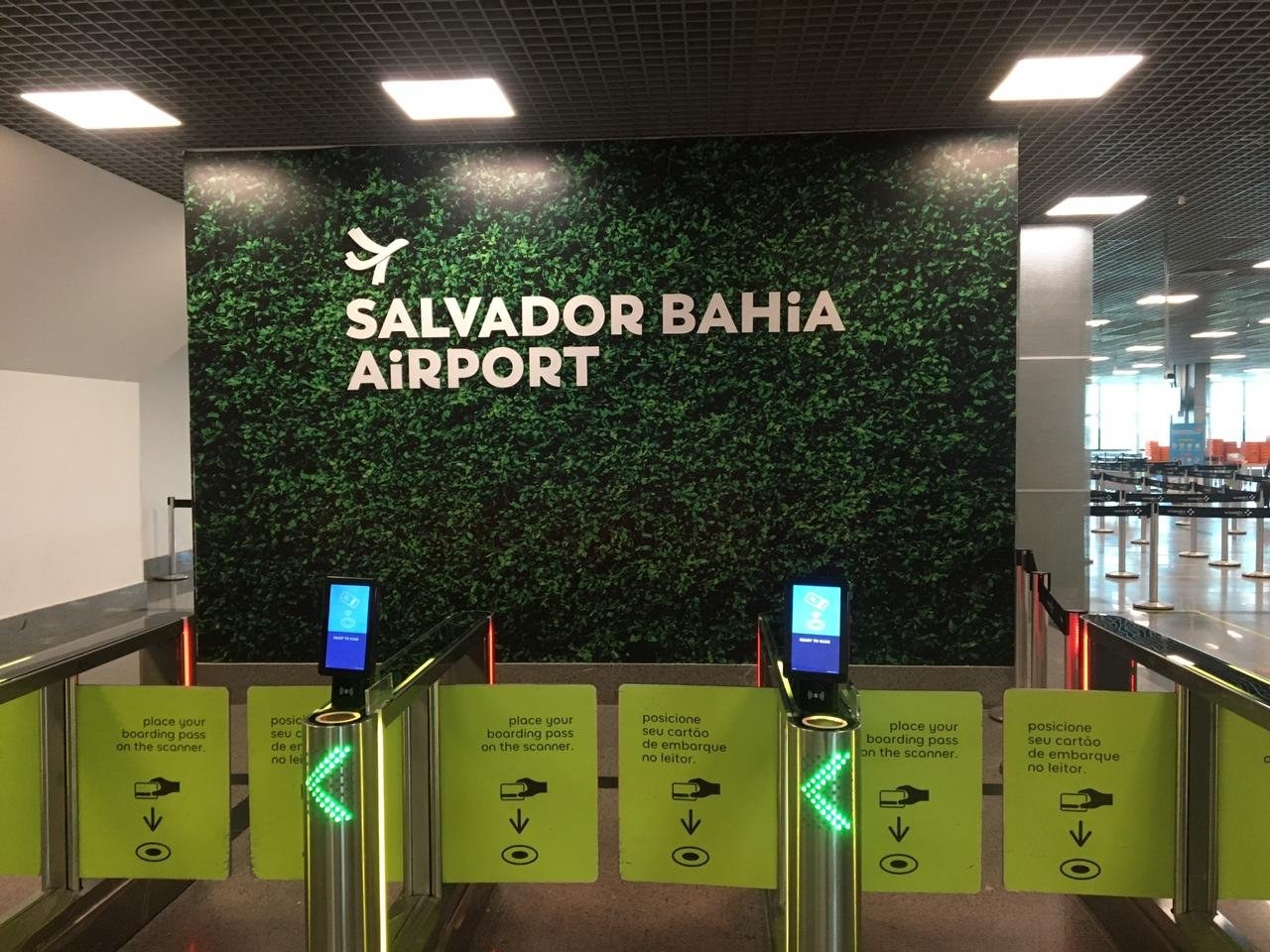 Parede Verde & Letreiro — Salvador Bahia Airport